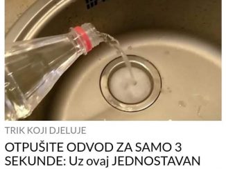 OTPUŠITE ODVOD ZA SAMO 3 SEKUNDE: Uz ovaj JEDNOSTAVAN SASTOJAK koji svi imate u kuhinji riješite se zapušenih cijevi (VIDEO)