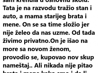 MOJI RODITELJI SU SE RAZVELI KADA SAM KRENULA U OSNOVNU ŠKOLU…