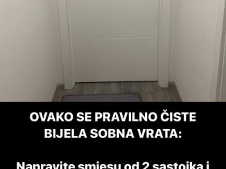 OVAKO SE PRAVILNO ČISTE BIJELA SOBNA VRATA: Napravite smjesu od 2 sastojka i SAMO PREBRIŠITE – samo ovako nećete oštetiti farbu