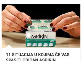 11 SITUACIJA U KOJIMA ĆE VAS SPASITI OBIČAN ASPIRIN