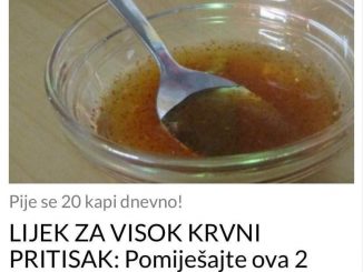 LIJEK ZA VISOK KRVNI PRITISAK: Pomiješajte ova 2 sastojka i pomozite tijelu u kritičnim momentima!