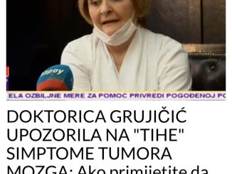 DOKTORICA GRUJIČIĆ UPOZORILA NA “TIHE” SIMPTOME TUMORA MOZGA: Ako primijetite da član porodice ovo radi, vodite ga doktoru