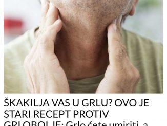 ŠKAKILJA VAS U GRLU? OVO JE STARI RECEPT PROTIV GRLOBOLJE: Grlo ćete umiriti, a treba vam samo 3 SASTOJKA