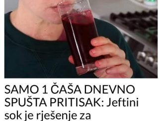 SAMO 1 ČAŠA DNEVNO SPUŠTA PRITISAK: Jeftini sok je rješenje za hipertenziju, opušta krvne sudove za manje od 24h!