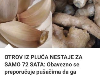 OTROV IZ PLUĆA NESTAJE ZA SAMO 72 SATA: Obavezno Se Preporučuje Pušačima Da Ga Konzumiraju Barem Dvije Sedmice…