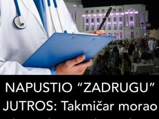 NAPUSTIO “ZADRUGU” JUTROS: Takmičar morao da izađe iz rijalitija zbog zdravstvenih razloga?