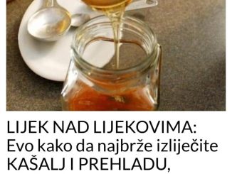 LIJEK NAD LIJEKOVIMA: Evo kako da najbrže izliječite KAŠALJ I PREHLADU, POTPUNO PRIRODNIM LIJEKOM