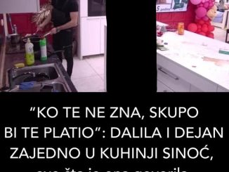 “KO TE NE ZNA, SKUPO BI TE PLATIO”: DALILA I DEJAN ZAJEDNO U KUHINJI SINOĆ, evo šta je ona govorila