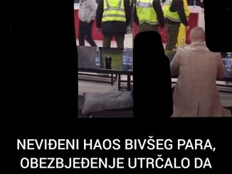 NEVIĐENI HAOS BIVŠEG PARA, OBEZBJEĐENJE UTRČALO DA IH RAZDVAJA: Preskočila stol i skočila na njega, svi na nogama