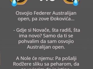 VIC DANA Osvojio Federer Australijan open, pa zove Novaka Đokovića…