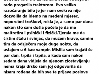 UDALA SAM SE NA SELO…SVE BI BILO OK… DA NEMAM SVEKRVU KOJU BI PREGAZILA TRAKTOROM…