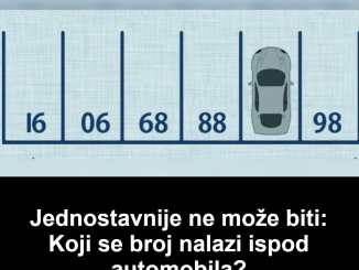 Jednostavnije ne može biti: Koji se broj nalazi ispod automobila?