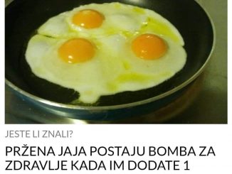 PRŽENA JAJA POSTAJU BOMBA ZA ZDRAVLJE KADA IM DODATE 1 SASTOJAK:  Obaraju KRVNI PRITISAK i štite od moždanog udara