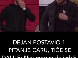 DEJAN POSTAVIO 1 PITANJE CARU, TIČE SE DALILE: Nije mogao da izdrži, HAOS U ZADRUZI