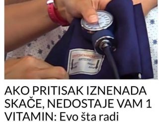 AKO PRITISAK IZNENADA SKAČE, NEDOSTAJE VAM 1 VITAMIN: Evo šta radi krvnim sudovima, posljedice su FATALNE