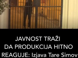 JAVNOST TRAŽI DA PRODUKCIJA HITNO REAGUJE: Izjava Tare Simov ledi krv u žilama