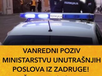 VANREDNI POZIV MINISTARSTVU UNUTRAŠNJIH POSLOVA IZ ZADRUGE!  Čuje se na bubicu: Produkcija i MUP alarmirani