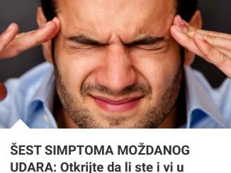 ŠEST SIMPT0MA M0ŽDANOG UDARA:  Otkrijte Da Li Ste I Vi U Rizičnoj Grupi