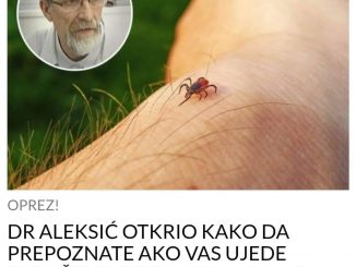 DR ALEKSIĆ OTKRIO KAKO DA PREPOZNATE AKO VAS UJEDE ZARAŽENI KRPELJ:  Objasnio i zašto ne smijete ničim da mažete