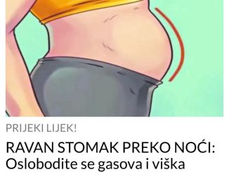 RAVAN STOMAK PREKO NOĆI:  Oslobodite se gasova i viška tečnosti u tijelu – samo pijte ovo tokom dana