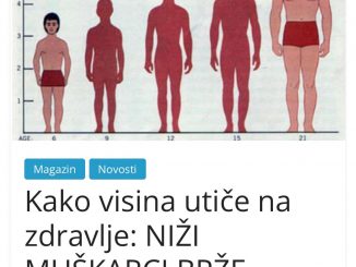 Kako visina utiče na zdravlje: NIŽI MUŠKARCI BRŽE ĆELAVE, VISOČIJI ŽIVE KRAĆE